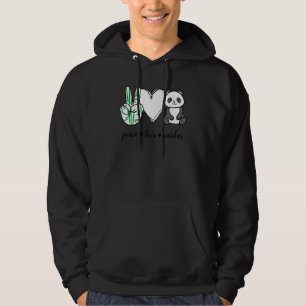 Peace Love Pandas Peace Hand Sign Pandas Animal Hoodie