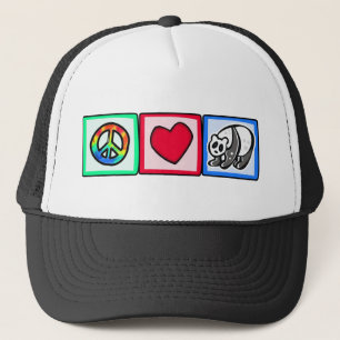 Peace, Love, Pandas Trucker Hat