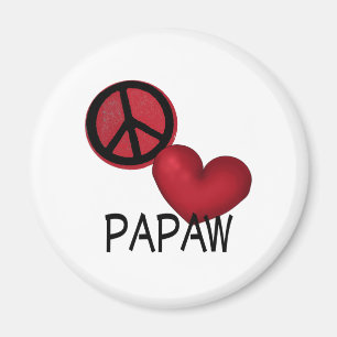 Peace Love Papaw Magnet