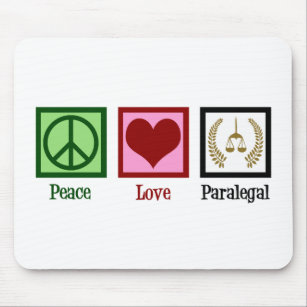 Peace Love Paralegal Mouse Pad