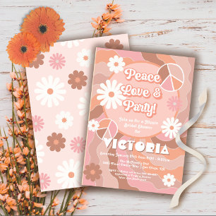 Peace Love & Party Hippie Party Invitation