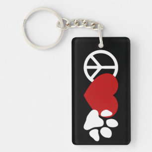Peace-Love-Paw Key Ring