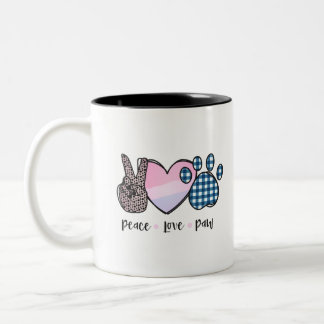 Peace, Love, Paw Mug