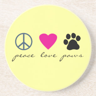 Peace Love Paws Coaster