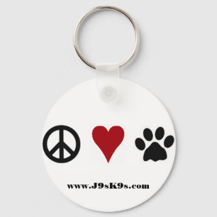 Peace-Love-Paws Keychain