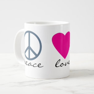 Peace Love Paws Large Coffee Mug
