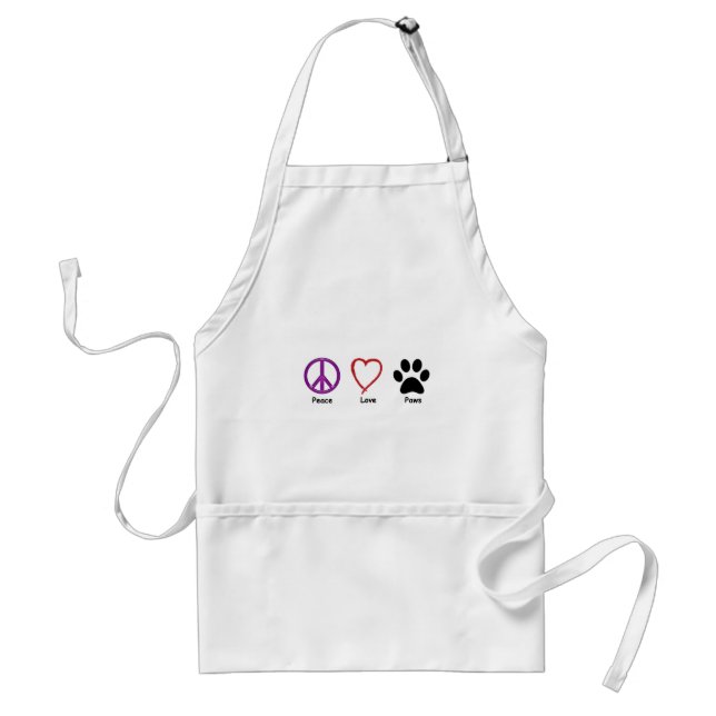 Peace Love Paws Standard Apron (Front)