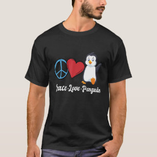 Peace Love Penguin Kids Penguin Bird Animal T-Shirt