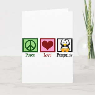 Peace Love Penguins Card