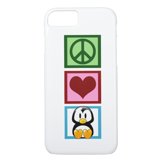 Peace Love Penguins Case-Mate iPhone Case (Back)