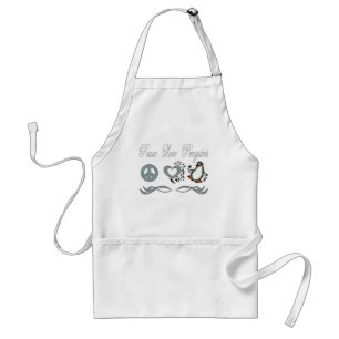 Peace Love Penguins Standard Apron