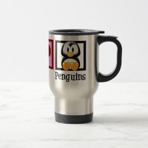 Peace Love Penguins Travel Mug