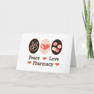 Peace Love Pharmacy Greeting Cards