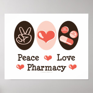 Peace Love Pharmacy Poster