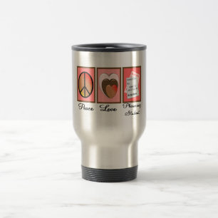 Peace Love Pharmacy Student Gifts Travel Mug
