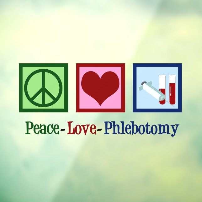 Peace Love Phlebotomy Cute Phlebotomist (Sheet 3)