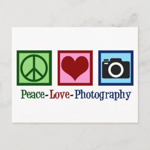 Peace Love Photography Postcard