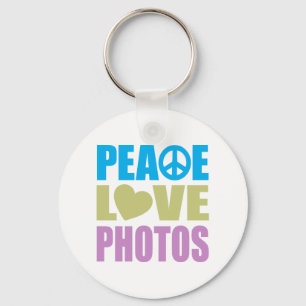 Peace Love Photos Key Ring