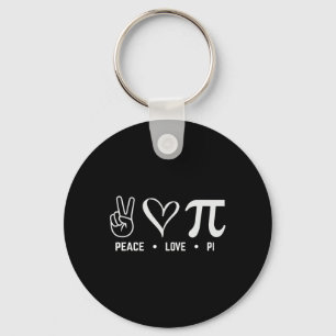 Peace Love Pi Day Math Lover  Key Ring