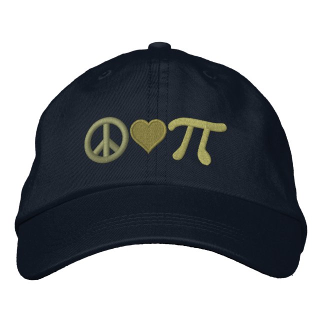 Peace Love Pi Embroidered Hat (Front)