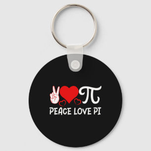 Peace Love Pi I Pi Symbol I Pi Key Ring