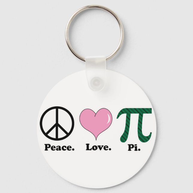 peace love pi key ring (Front)
