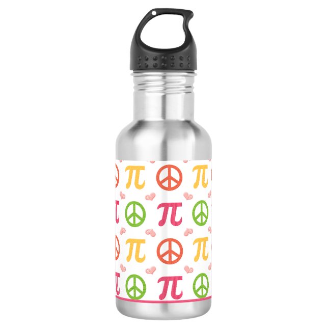 Peace Love Pi Math BPA Free 710 Ml Water Bottle (Front)