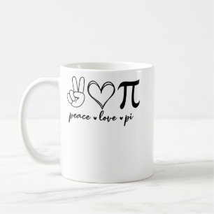 Peace Love Pi Math Love Pi Day Mathematics Math Te Coffee Mug