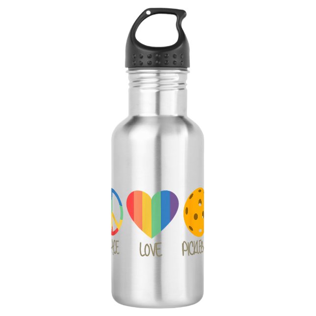 Peace Love Pickleball 710 Ml Water Bottle (Front)