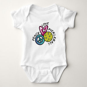 Peace Love Pickleball Baby Bodysuit