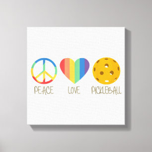 Peace Love Pickleball Canvas Print