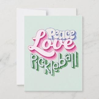 Peace Love Pickleball Card