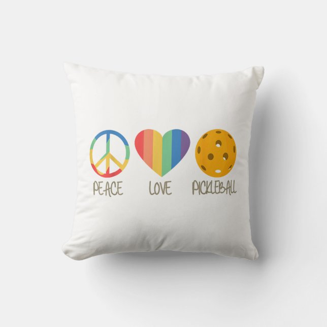 Peace Love Pickleball Cushion (Front)