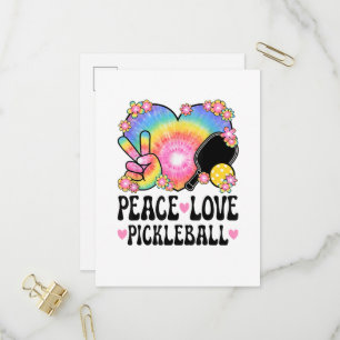 Peace Love Pickleball Invitation Postcard