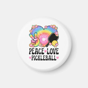 Peace Love Pickleball Magnet