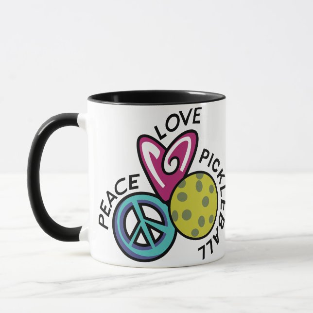 Peace Love Pickleball Mug (Left)