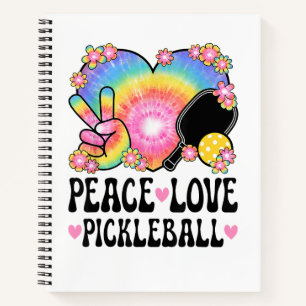 Peace Love Pickleball Notebook