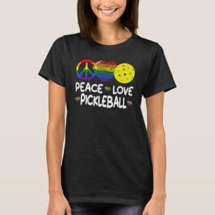 Peace Love Pickleball Paddleball Lover I Love Pick T-Shirt