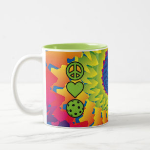 Peace Love Pickleball pickleball mug