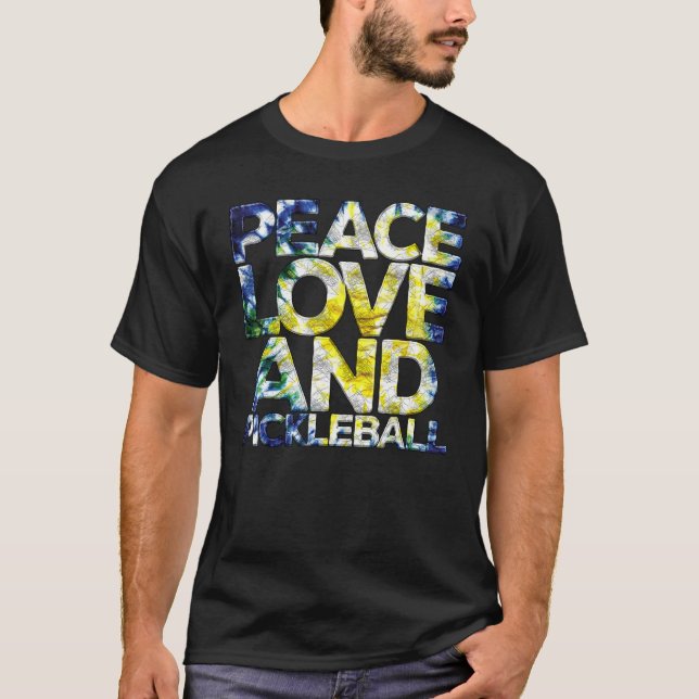 Peace Love Pickleball   Pickleball Player Fan Quot T-Shirt (Front)