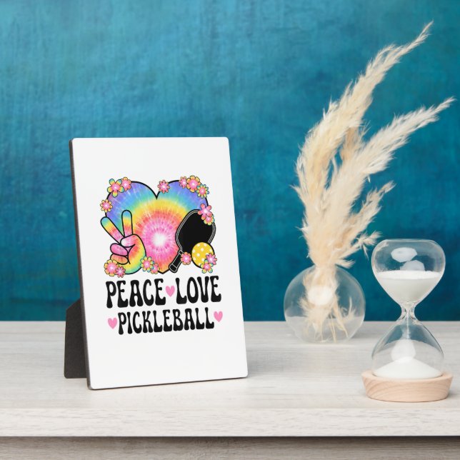 Peace Love Pickleball Plaque (Side)