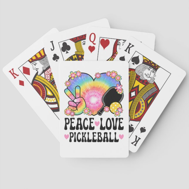 Peace Love Pickleball Playing Cards (Back)