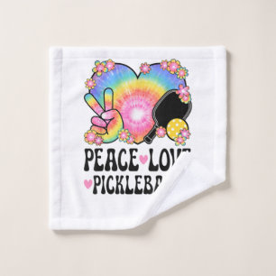 Peace Love Pickleball Wash Cloth