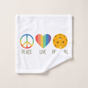 Peace Love Pickleball Wash Cloth