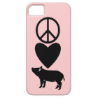 Peace Love Pigs iPhone 5 barely there Case