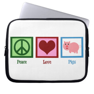 Peace Love Pigs Laptop Sleeve