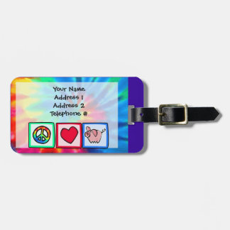 Peace, Love, Pigs Luggage Tag