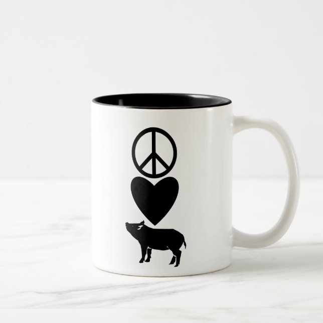 Peace Love & Pigs Mug (Right)