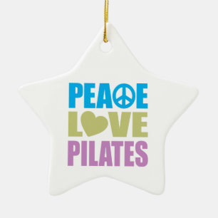 Peace Love Pilates Ceramic Ornament