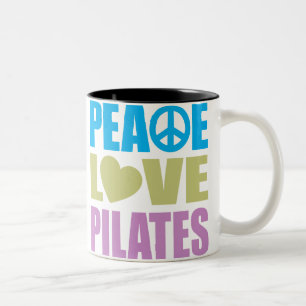 Peace Love Pilates Two-Tone Coffee Mug